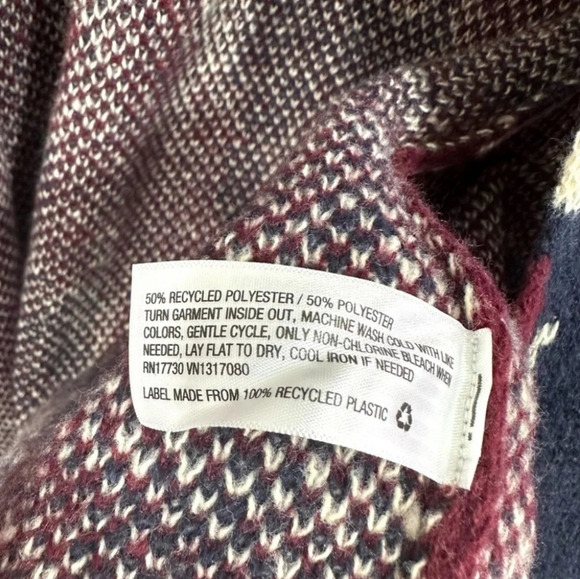 Knox Rose Women’s Navy Blue Long Sleeve Jacquard Knit Open-Front Cardigan - NWT - Picture 6 of 6